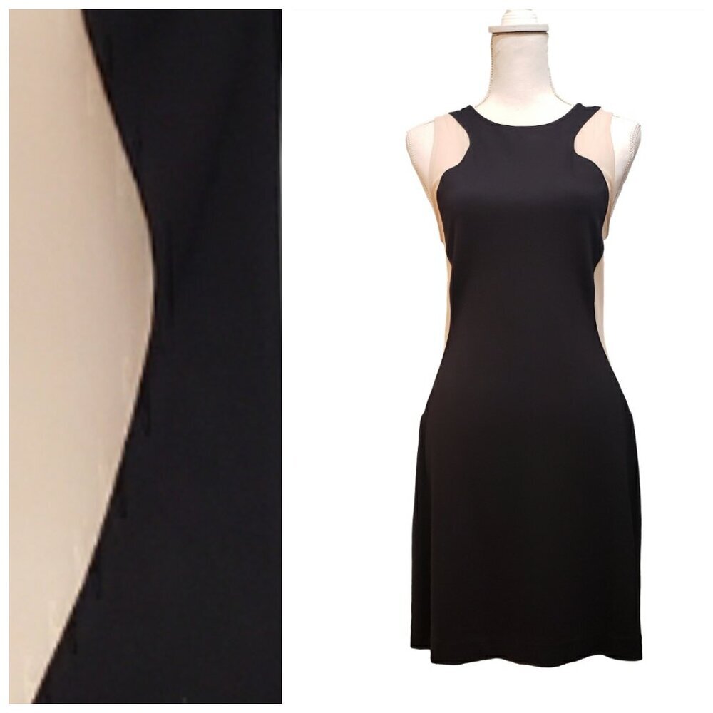 Women’s Express Black Beige Sheath Dress Size 12